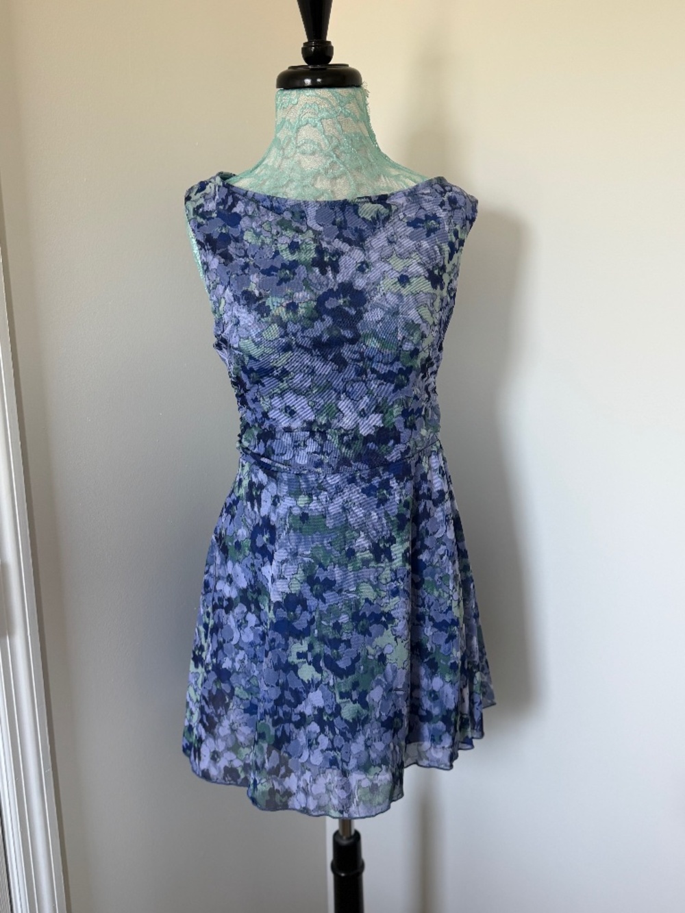 Originality Blue and Purple Mini Dress